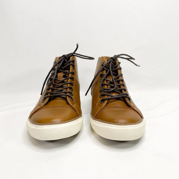 COACH Pete Soft Port Leather Sneaker NEW in Box 9 M Brown Mens - Picture 8 of 8